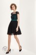 Платье 3560-1 черно-зеленый Prestige