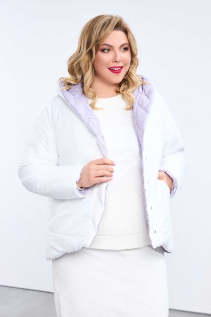 Куртка 2153 лаванда + белый Pretty
