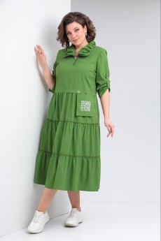 Платье 829 зеленый Rishelie
