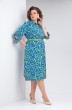 Платье 928 голубой + зеленый Rishelie