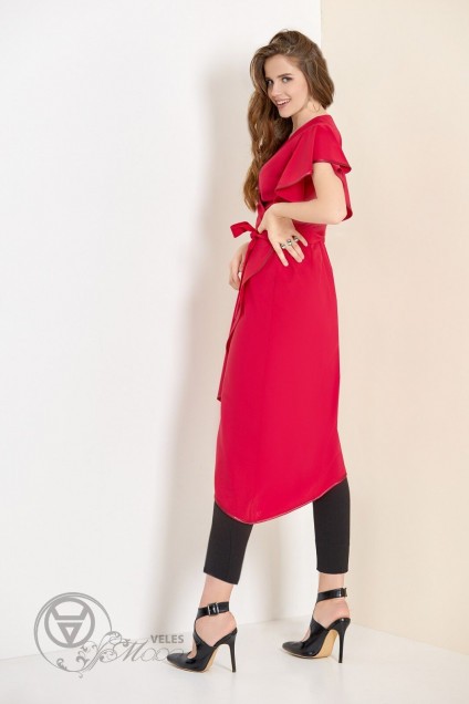 Комплект с платьем 7004-5002-1 красное платье Rivoli