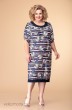 Платье 1-1080 синий+полоска Romanovich style