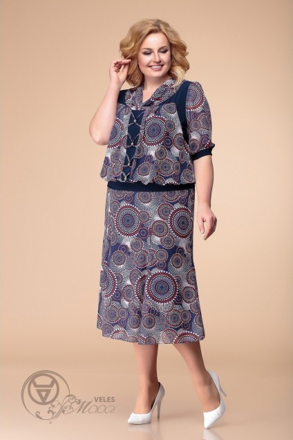 Платье 1-1103 мультиколор Romanovich style