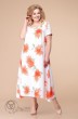 Платье 1-1332 белый+оранж Romanovich style