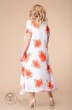 Платье 1-1332 белый+оранж Romanovich style