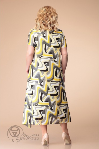 Платье 1-1332 желтая зебра Romanovich style