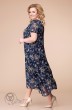 Платье 1-1332 темно-синий+флок Romanovich style