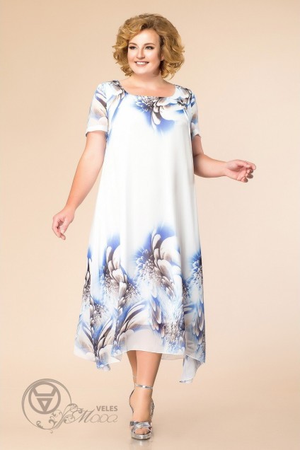 Платье 1-1332 белые тона Romanovich style