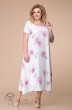 Платье 1-1332 белый+сирень Romanovich style