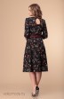Платье 1-1392 черный+мультиколор Romanovich style