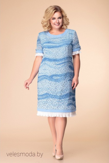 Платье 1-1488 голубые тона Romanovich style