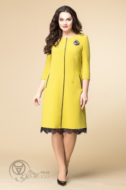 Платье 1-1580 желтый Romanovich style