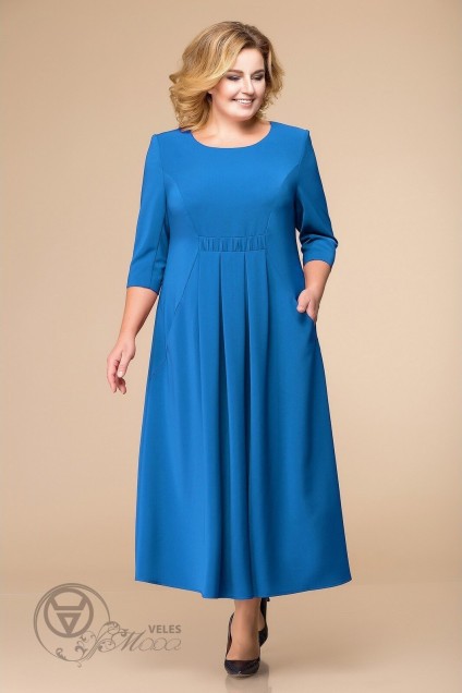 Платье 1-1711 голубой Romanovich style