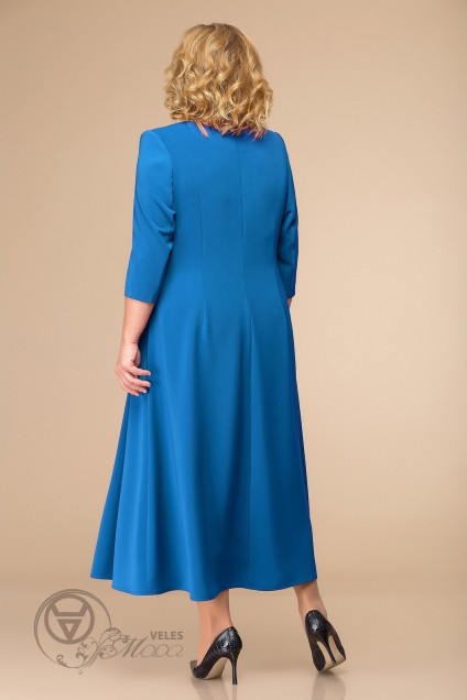 Платье 1-1711 голубой Romanovich style