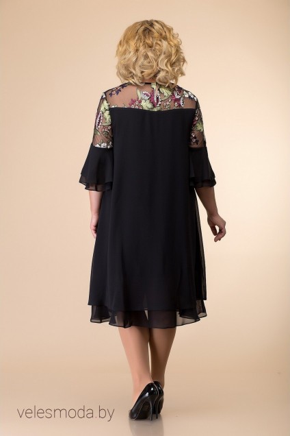 Платье 1-1737 черный-1 Romanovich style