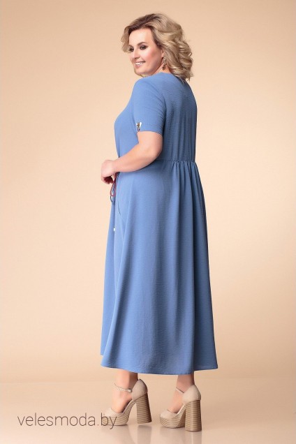 Платье 1-1793 голубой Romanovich style