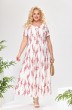 Платье 1-1826 белый + розовый Romanovich style