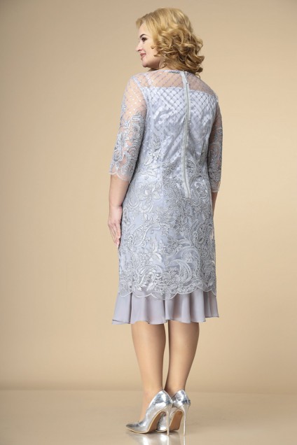 Платье 1-1849 серебро Romanovich style