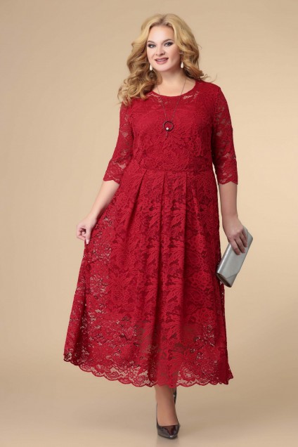Платье 1-2221 красный Romanovich style