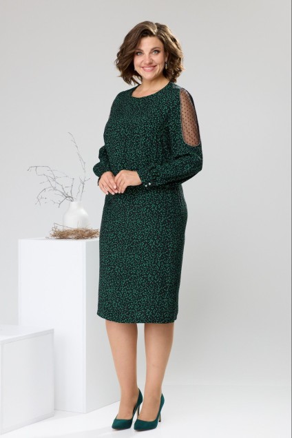 Платье 1-2410 зелёный Romanovich style