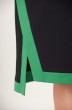 Платье 1-2465 чёрный + зелёный Romanovich style