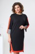 Платье 1-2465 чёрный + оранжевый Romanovich style