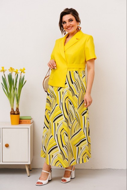 Платье 1-2468К жёлтый Romanovich style