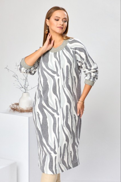 Платье 1-2569 серый Romanovich style