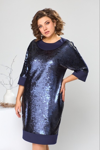 Платье  1-2611 синий Romanovich style