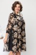 Платье 1-2628 коричневые цветы Romanovich style