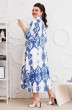 Платье 1-2660 белый + василёк Romanovich style