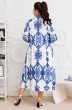Платье 1-2660 белый + василёк Romanovich style