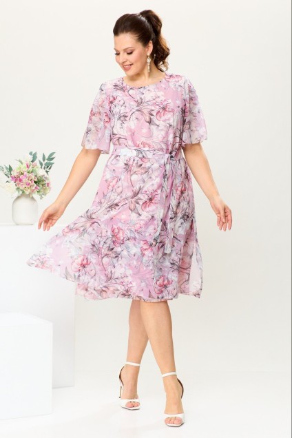 Платье 1-2669 розовый Romanovich style