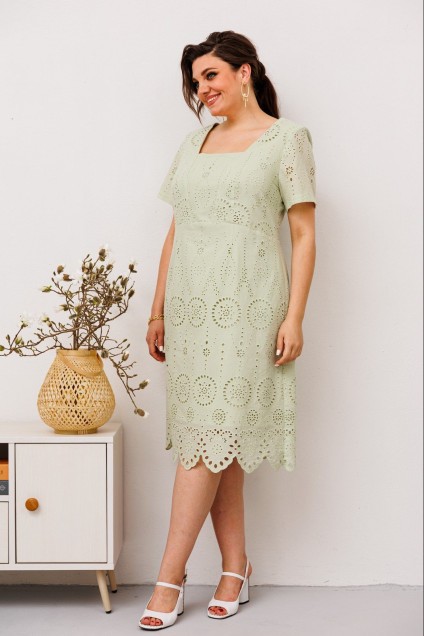 Платье 1-2677 зелёный Romanovich style