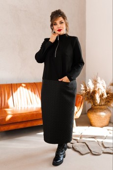 Платье 1-2586 чёрный Romanovich style