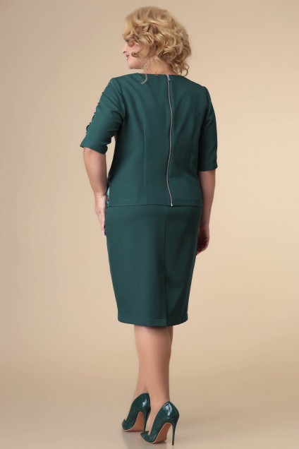 Костюм с юбкой 2-2189 зеленый Romanovich style
