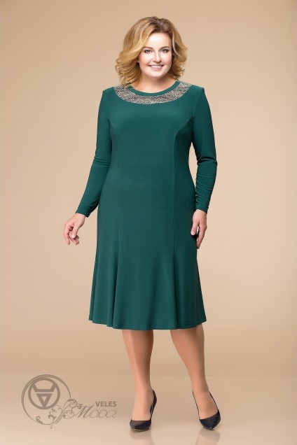 Комплект с платьем 3-1261 зеленый Romanovich style