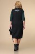 Костюм с платьем 3-2212 черный + зелень Romanovich style