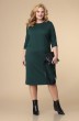 Костюм с платьем 3-2212 черный + зелень Romanovich style