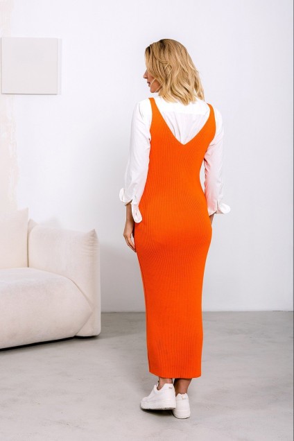 Платье 3639Х ярко-оранжевый Romgil