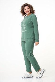 Спортивный костюм 2046-2 зеленый STEFANY