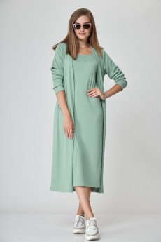 Костюм с платьем 2058 зеленый STEFANY