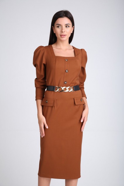 Платье 130115 орехово-коричневый SandyNA 