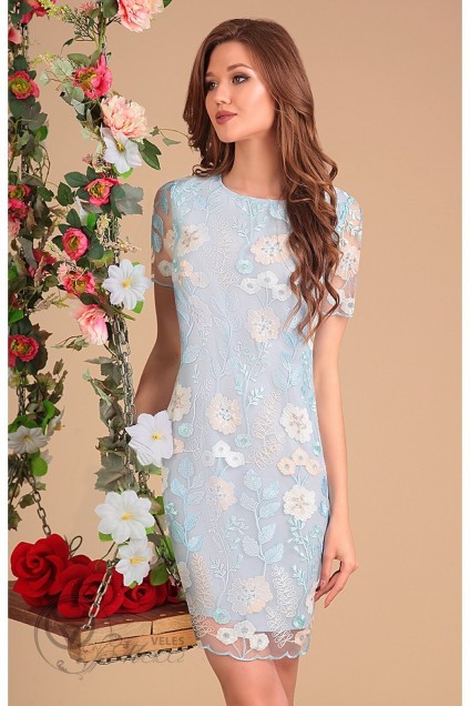 Платье 13414 нежно-голубой SandyNA 