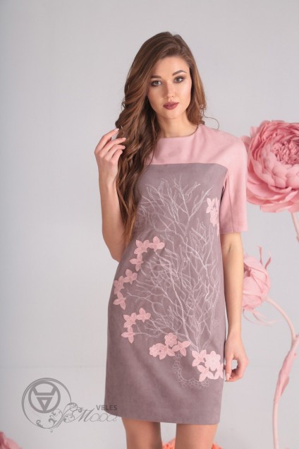 Платье 13546 розовый SandyNA 