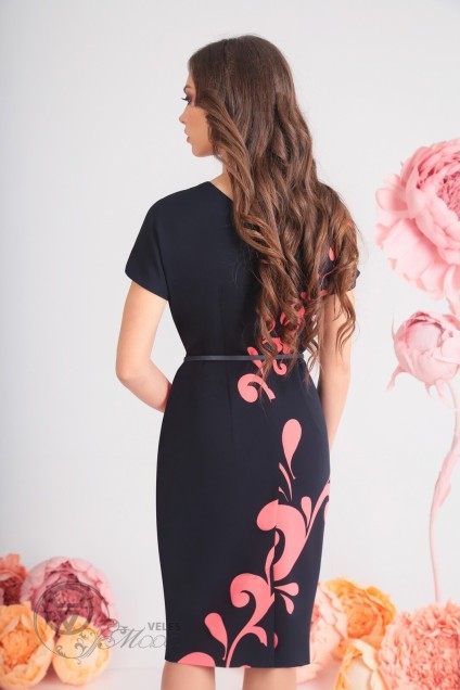 Платье 13551 черный+розовый SandyNA 