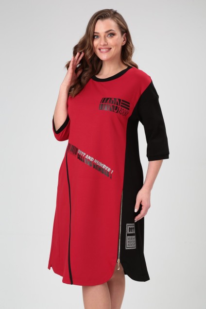 Платье 13628 красный-1 SandyNA 