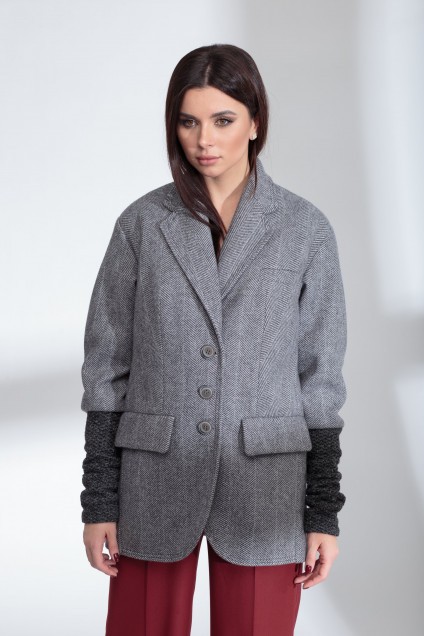 Куртка-пиджак 13898 угольно-серый SandyNA 