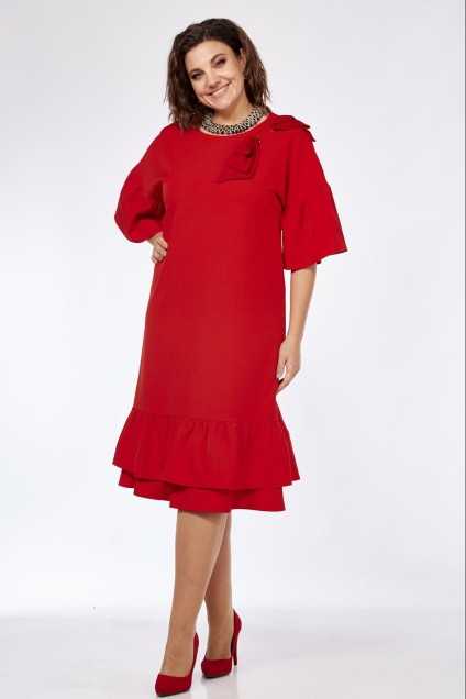Платье 962 красный SolomeyaLux