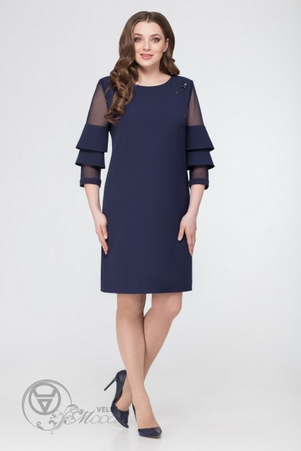 Платье 1046 синий Svetlana Style